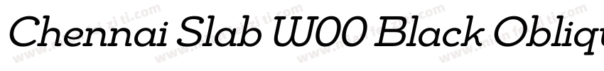 Chennai Slab W00 Black Oblique字体转换